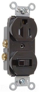 Pass & Seymour 691-Trcc6 15A 120/125V Switch & Receptacle
