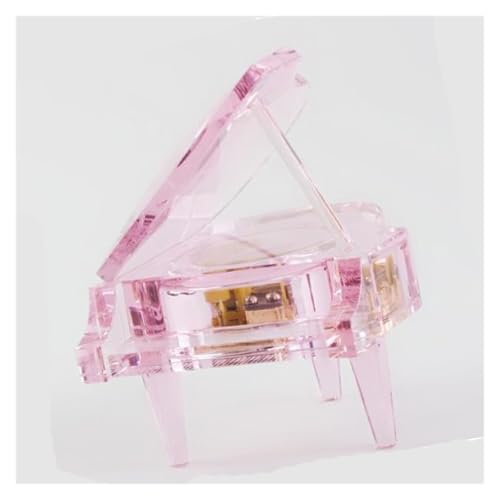 楽器モデル 装飾品 ピアノオルゴール楽器ギフトピアノ模型装飾ギフト(Pink)