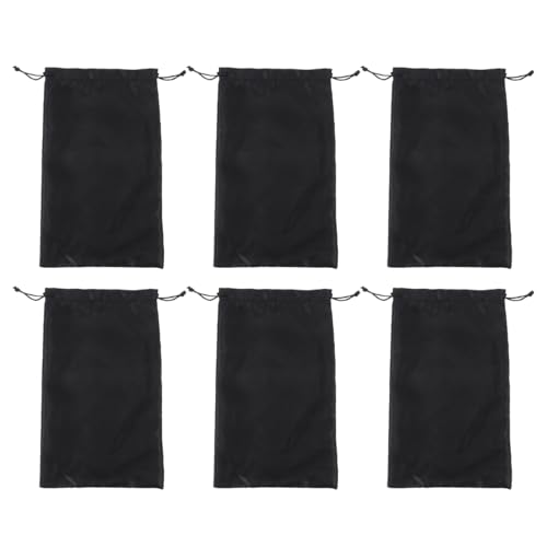 Lurrose 6Pcs Seide Satin Perücke Taschen Haar Extensions Lagerung Taschen Perücken Weiche Seide Beutel Große Satin Geschenk Taschen mit Kordelzug für Verpackung Haar Extensions Bundles