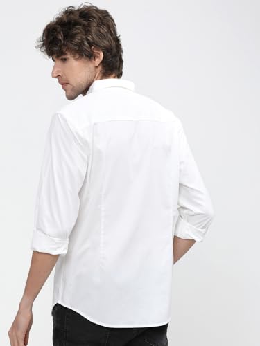 Image of Highlander Men's Slim Fit Casual Shirt | Typography Print | Button Closure | Trendy, Breathable & Comtable All-Day Wear
