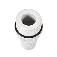 sourcing map 6 Stück PVC Schlauchanschluss Schlauchverbinder 12mm oder 15/32 "mit Widerhaken x 3/4" G Stecker Rohr Schlauchtülle Wasseranschluss Verlängerung – Ansicht 3