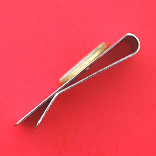 Gorgeous Wyoming Green Jade 25x18 mm Cabochon Solid Brass Silver Money Clip New - Wyoming's Official State Gemstone4