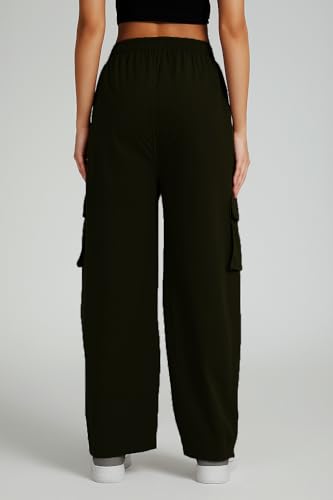 Image of ADDYVERO Elastic Cotton Solid Non-Stretchable Regular Fit Full Length Women Casual Wear Cargo Pant