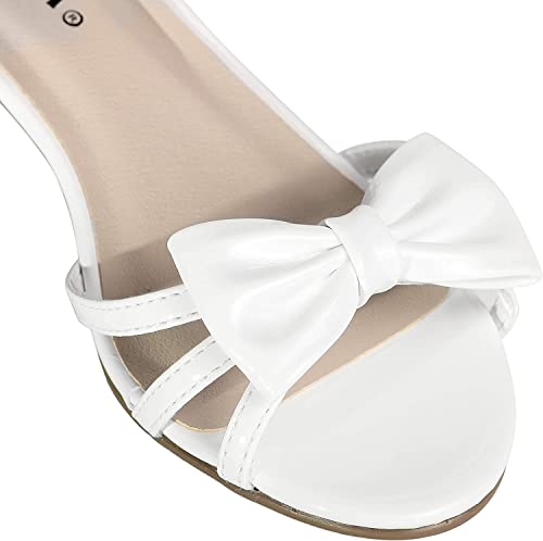 Image of Soda Girly-2 Children's Girl's Open Toe Slingback Block High Heel Sandals