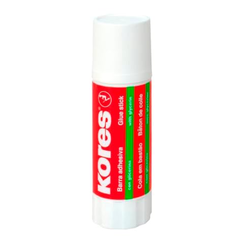 Kores - Glue Stick, Strong-Hold Adhesive, Safe and Non-Toxic Craft Glue for Arts and Crafts, School and Office Supplies, Pack of 6 x 40g Cover