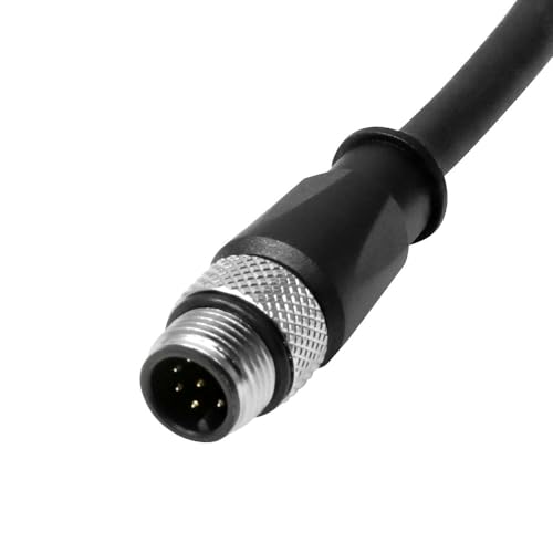 Cable Sensor Actuador Cat6a M12 A-Code 8 Pin 1 m miniatura 3