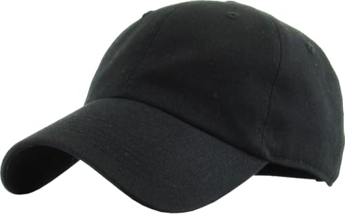 KB-Low BLK Classic Cotton Dad Hat Adjustable Plain...