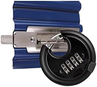 WULALACK 70mm Combo Lock，Disc Combination Lock with 4 Digit,Heavy Duty Storage Lock for Garage, Outdoor Fence, Shed, Storage Unit, Trailer, 1 Pack