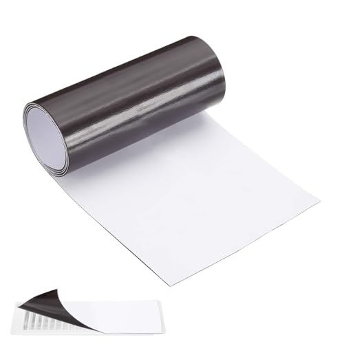 sourcing map Cubiertas de ventilación magnéticas, 39 x 8 pulgadas, cubiertas de ventilación de aire, tapa de registro de aire estándar para pared, suelo, techo, HVAC, chimenea, horno, negro y blanco