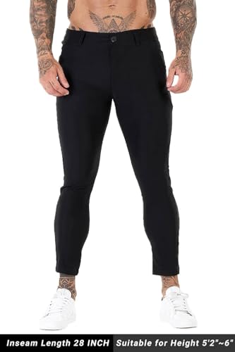 GINGTTO Mens Dress Pants Slim Fit Chino Pants for Men Formal4