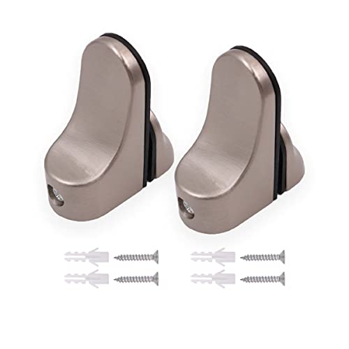 Tiardey 2PCS Glass Shelf Brackets Adjustable Glass Clamp with Screws and Expansion Tube Fit for 2-23 mm Glass Thickness -Sliver