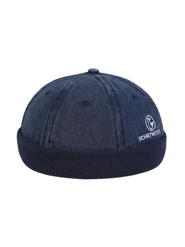 SCHIETWETTER Unisex Erw. Dockerscap Seemansmütze Hafenmütze aus 100% Baumwolle Navy OS