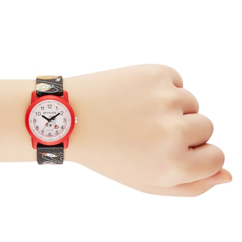 Image of Miykon Kids Watches for Boys and Girls - Educational Time-Telling Gift for Kids Aged 3-15, Toddlers, Preschoolers, and School-Aged Children - Easy to Read Analog Watch, Soft Resin Band, Japanese Quartz, 100M Water Resistant