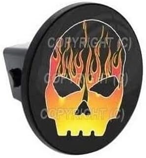 Custom Class 3 Tow Hitch Receiver 2" Insert Plug Truck & SUV - HOT Rod Skull Style-9856-6769