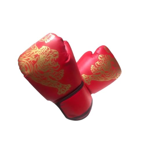rockible Guantes de Boxeo, Guantes de Boxeo, de protección, Medio, para Golpear Sacos de Boxeo, Artes Marciales Mixtas, Kickboxing, Hombres y Mujeres, Niños Rojos