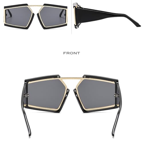 Lunettes de soleil oversize grand format verres miroirs rétro UV400