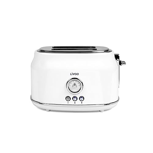 Livoo - Tostadora retro con 2 ranuras DOD181W