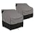 FORSPARK Patio Furniture Covers Waterproof for Outdoor Chairs , Heavy Duty Lawn Chair Covers 2 packs, Fits up to 33 W x 34 D x 31 H Inches-Grey & Black
