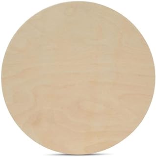 Wood Circle Disc 6 inch Diameter, 1/2 inch Thick, Birch Plywood, Pack of 1 Unfinished Round Wooden Circles for Crafts by Woodpeckers