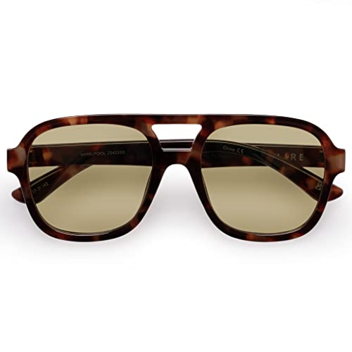 AIRE Whirlpool Sunglasses - Dark Tort, Aviator, Unisex, 70s Hollywood Style3