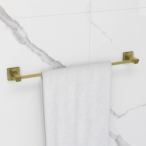 Image of Plantex 24 Inch Single Towel Rod for Bathroom /Stainless Steel Towel Hanger /Towel Bar Holder /Towel Stand /Bathroom Accessories - Pack of 1, Aqua (Brass Antique)