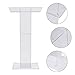 44.88Inch Tall Multipurpose Floor Standing Acrylic Clear Podium Stand Plexiglass Conference Debate Podium, Modern Professional Lectern Portable Presentation Podium