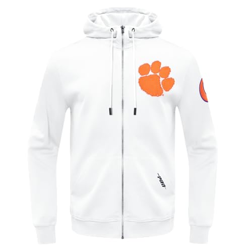 Image of Pro Standard Mens College Classic Chenille Cotton Double Knit Full Zip Hoodie