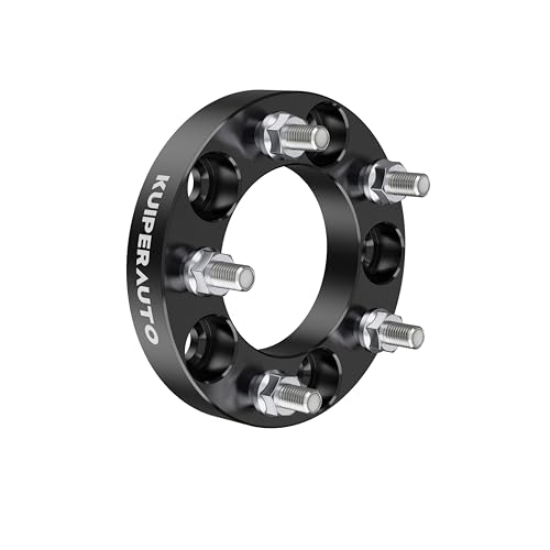 KUIPERAUTO 5x4.5 Wheel Spacers, 1 inch 5X114.3mm Forged Wheel Adapters Compatible for 1987-2006 Jeep Wrangler, Compatible for 1994-2014 Ford Mustang, 1/2"-20 Studs 82.5mm Center Bore 4PCS Black by KUIPERAUTO - Used condition - Image 9