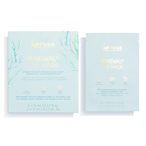 Karuna Renewal+ Eye Mask: Minimize the Look of Fine Lines & Dark Circles, Natural Fiber Eye Mask, 1 Count