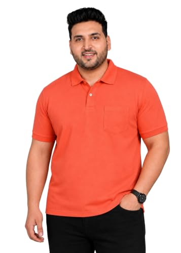 Image of INKKR Plus Size Solid Men's Polo Neck T-Shirt