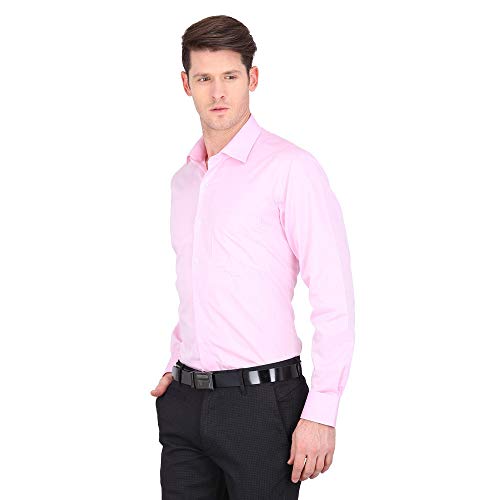 Image of Van Heusen Men's Regular Fit Formal Shirt (8907566270439 VHSF1M7683339 Light Pink Solid 39)