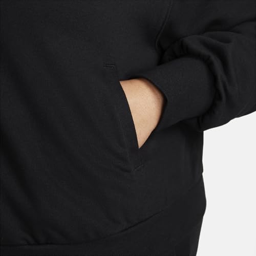 Nike Sportswear Chill Terry Women's Loose Full-Zip French Terry Hoodie (Plus Size) (FN2421-010, Black/Sail) Size 2X - Image 4