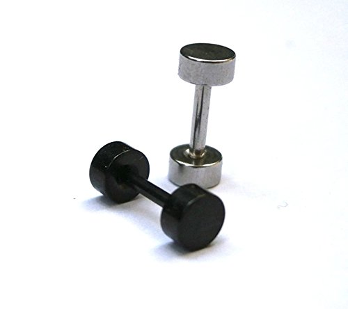 Set of 2pcs Screw Back Earrings, Industrial Stud, Tiny Barbell Body Jewelry, Upper Ear, Tragus