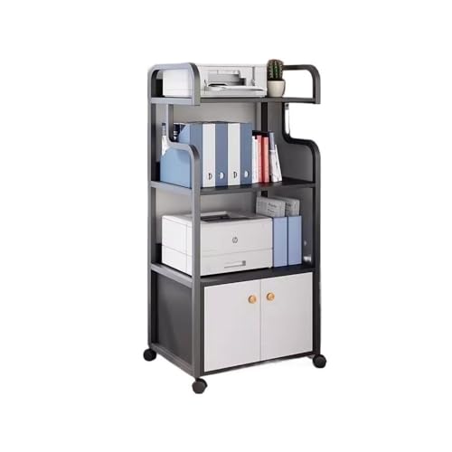 Supporto per stampante multistrato Scaffale mobile per casa e ufficio moderno e accessori rack versatile pavimento nizer design per un facile utilizzo elegante nero