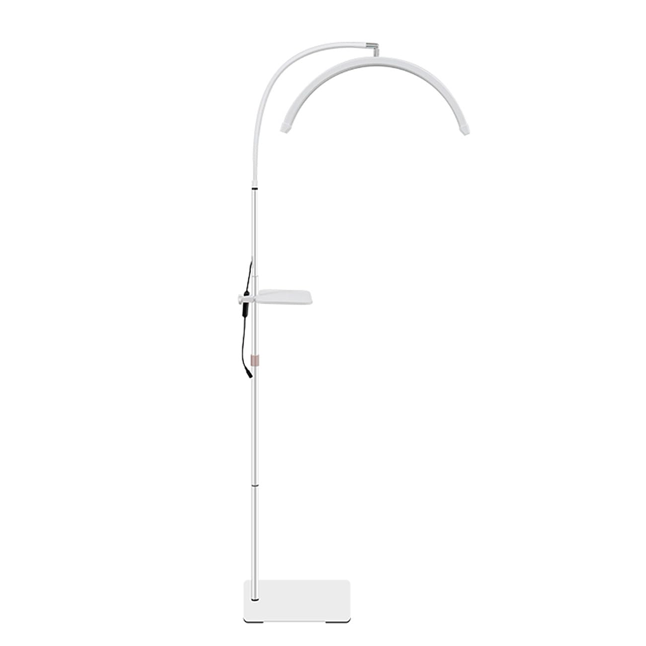 ayex LED Beauty Lampe dimmbar höhenverstellbar U-Bogen Stehlampe mit Ablage Kosmetik Tattoo wimpern weiß 36W