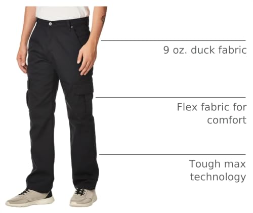 Dickies Mens Tough Max Duck Cargo Work Utility Pants, Stonewashed Black, 36W x 34L US - image 4