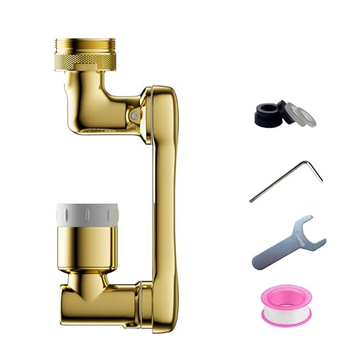 Extensión de Grifo de 1080°, aireador ahorrador de Agua de Cobre, Filtro de Calcio, prolongador de Grifo, extensión de Grifo, Acabado Cromado, actualización de Cocina y baño
