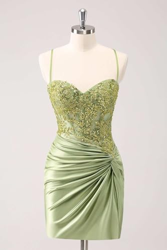 SOLODISH Lace Applique Homecoming Dresses for Teens Short Cocktail Party Gown2