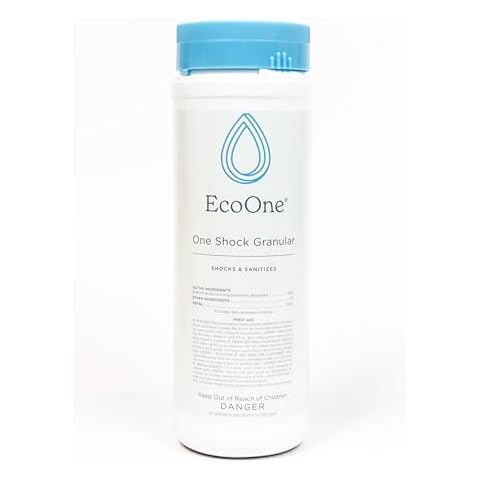 One Shock Granular by EcoOne | Self-Dissolving Hot Tub Shock Treatment Chlorine Granules | Daily or Weekly Spa Shock & Sanitation | Sodium Dichloro-Triazinetrione Dihydrate (55% Chlorine), 2 Lb Cover