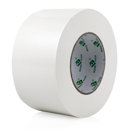 BOMEI PACK 72mmx20m Teppichklebeband Doppelseitig extra stark - Klebeband für Bodenbeläge, Treppenstufen und mehr - Teppichband doppelseitig für Renovierungsarbeiten-Doppelseitiges Klebeband Teppich