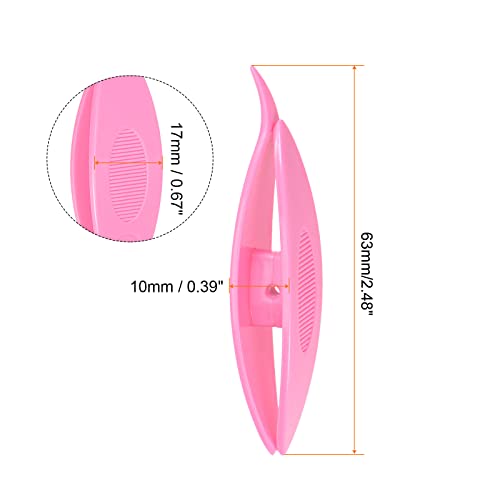 Image of HARFINGTON 2pcs Tatting Shuttles 63x17x10mm Colorful Plastic Shuttles for Lace-Making DIY Hand Craft Tool Knitting Arts Supplies, Pink