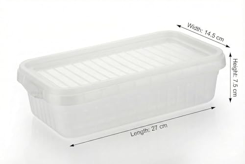 Image of Fridge Storage Containers, Storage Box for Kitchen, Refrigerator Organizer Containers, Kitchen Storage Box, Fridge Storage Boxes, Pantry Organization (Pack of 6, 2000Ml)