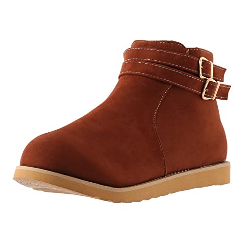 Botines de mujer con suela de plataforma y cómodo diseño de punta redonda