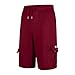 GOFULY Cotton Shorts Men Fashion Drawstring Elastic Waist Outdoor Summer Athletic Shorts Men Slim Fit with Multi Pockets Solid Big and Tall Pants 2025 Wine S