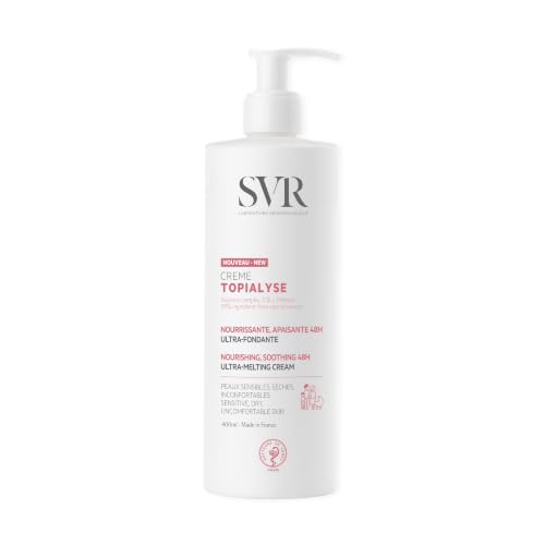SVR - Crema topiálisis - Crema nutritiva calmante 48H - para piel seca y sensible - manteca de karité, aceites vegetales - 400 ml