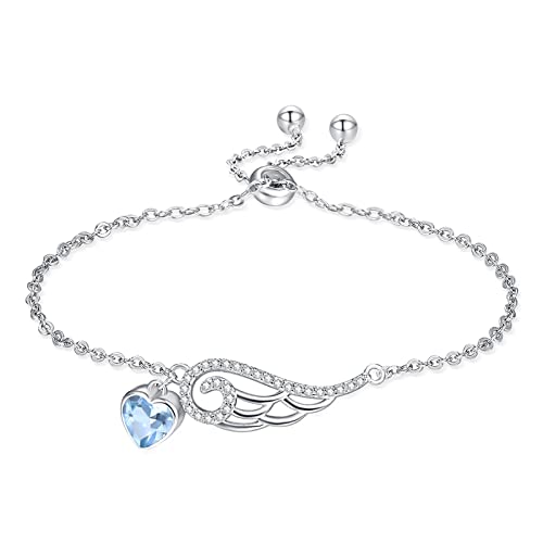 Palpitate Angel Wings Bracelet Heart Angel Bracelets 925 Sterling Silver