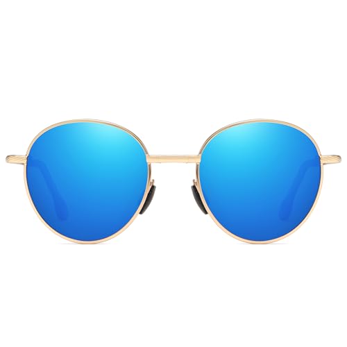 Cyxus Round Foldable Sunglasses for Women Men Polarized UV 400 Protection Folding Sun Glasses3