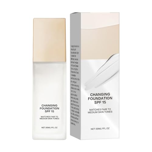Nudorpn Base de maquillaje que equilibra el color – 30 ml de imprimación líquida con efecto de cobertura, base de maquillaje con cambio de color para pieles maduras | Para mujeres y niñas cosméticos