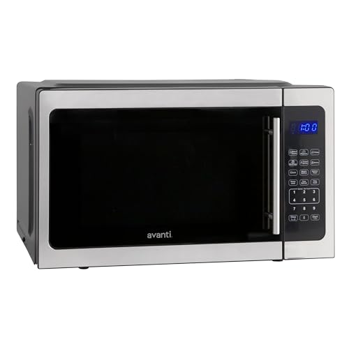 Image of Avanti 1.5 Cu. Ft. Countertop Microwave Oven, 1000 Watts, Stainless Steel, One-Touch Presets, Speed Defrost, Child Lock, Ideal for Apartments, Dorms & RVs, 1.5 cu.ft., Stainless Steel
