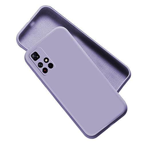 Image of A rtistque Liquid TPU Silicone Matte Shockproof Flexible with Camera Protection Soft Back Cover Case for Redmi Note 10T 5G / Poco M3 Pro 5G - Purple